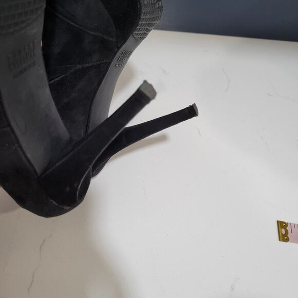 Stuart Weitzman Suede Platform Ankle Booties Size 6M - Picture 6 of 13